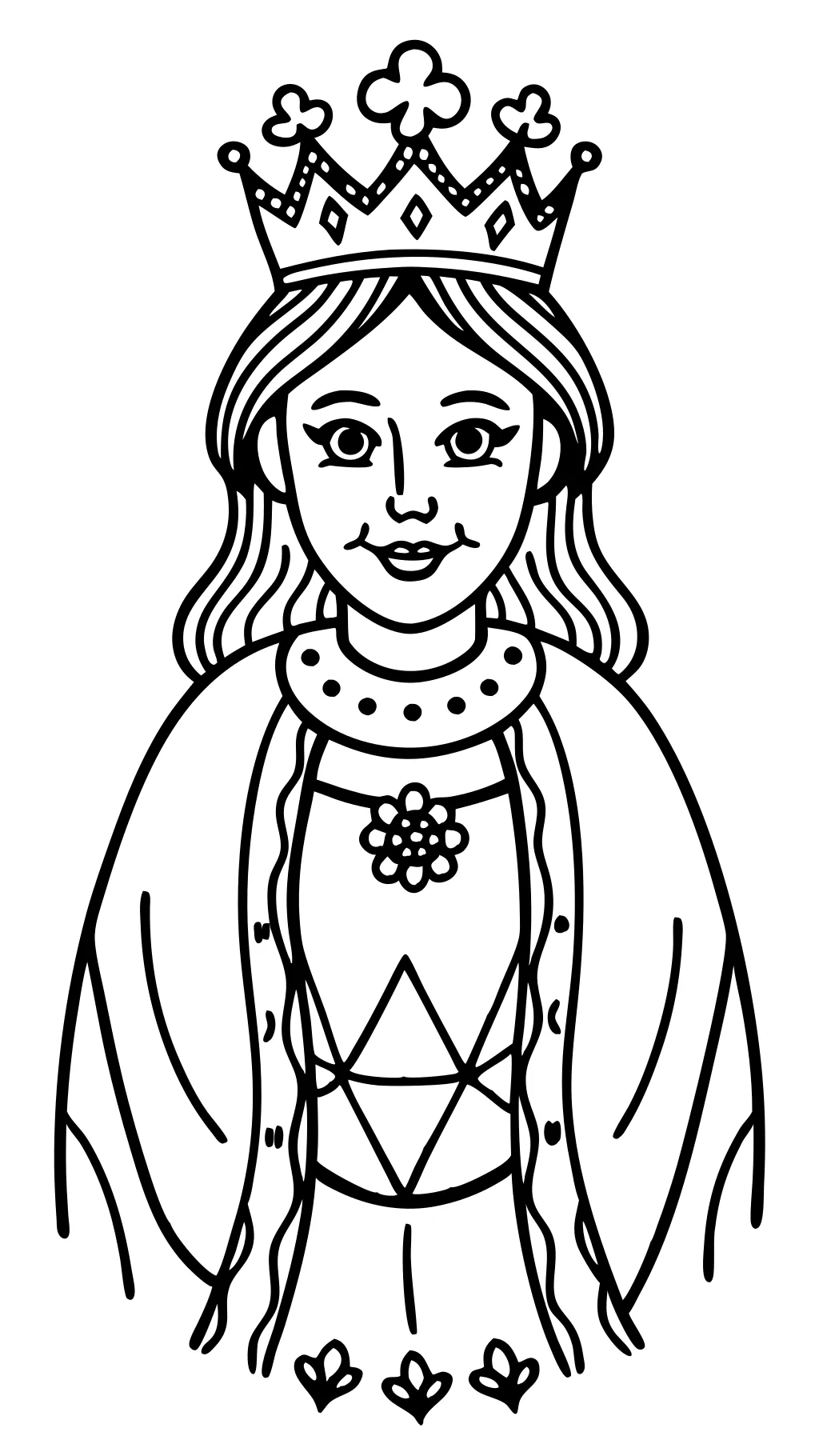 queen and king coloring pages